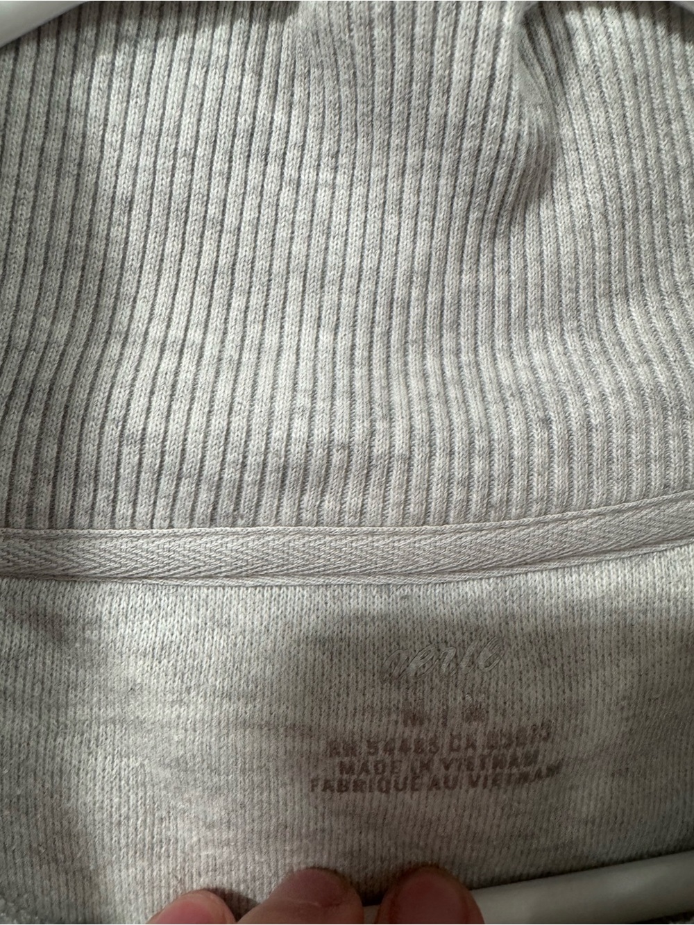 Aerie Gray Leopard Print Half-Zip Pullover - Picture 2 of 3
